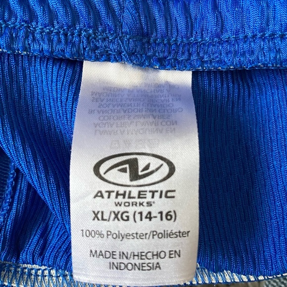 Athletic works boys blue athletic shorts size 14/16 - Picture 10 of 11